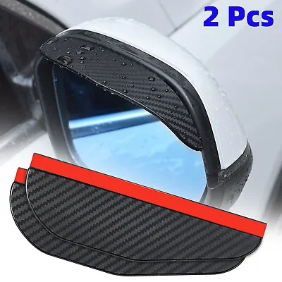$8.99 • Buy Car Black Rear View Side Mirror Rain Board Eyebrow Guard Sun Visor Accessories