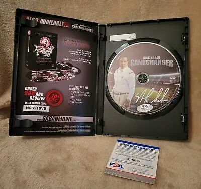 $299.99 • Buy Nick Saban Autograph Signed Alabama Crimson Tide Gamechanger Dvd W/ Psa