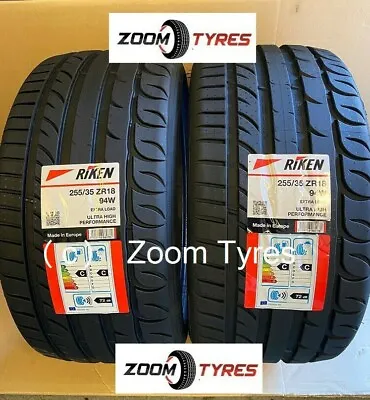 2 X 255 35 18 RIKEN ULTRA HIGH PERFORMANCE XL MADE BY MICHELIN TYRES 2553518 BMW • $273.68