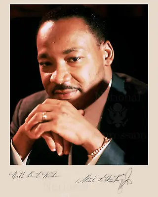 The Reverend  Dr.  Martin Luther King Autographed Color 8x10 Photo REPRINT • $18.99