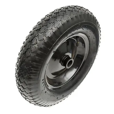 Wheel & Tyre 4.80/4.00-8 4 Ply Pneumatic Black Straight Valve Garden Trailer • £17.99