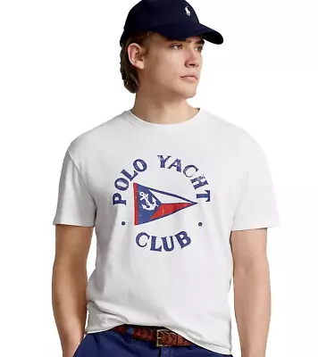 Nwt Mens Ralph Lauren Polo S/s T-shirt~white~ Yacht Club~xxl • $0.99