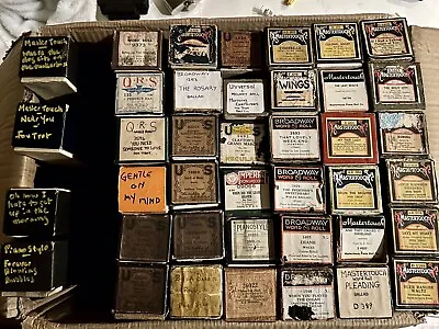 Pianola Rolls: Assorted Vintage Mastertouch QRS (& Others) X 40 • $250