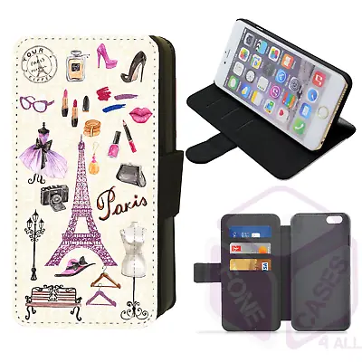 PARIS IPhone EIFFEL TOWER Fashion Flip Phone Case Galaxy 4 5 6 7 8 9 10 X (B). • £10.99