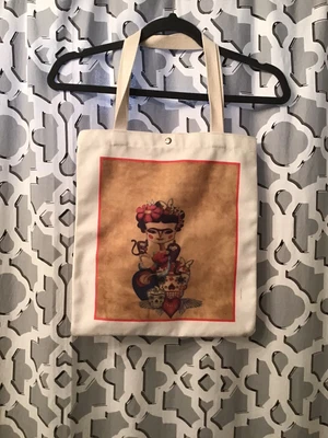 $7.20 • Buy Frida Kahlo Cloth Tote Bag, Natural Cotton Tote Bag, Shoulder Light Bag 90s.