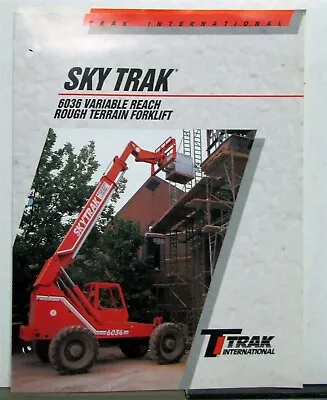 1991 Sky Trak Rough Terrain Forklift Construction Sales Brochure • $13.69