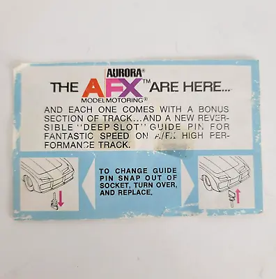 Vtg AURORA AFX Pamphlet Fold-Out Booklet HO Slot Car Catalog • $7.95