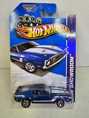 2013 Hot Wheels '71 MUSTANG BOSS 351 Blue White 224/250 HW Showroom Ram Air Hood • $7