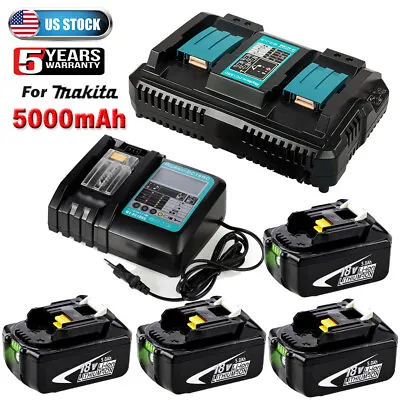 18V For Makita 5.0Ah Lithium-ion Charger Or Battery LXT BL1860 BL1830 BL1850 • $28.71