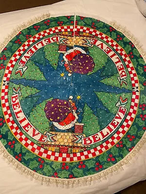 Vintage Mary Engelbreit Christmas Tree Skirt Round 42” • $25