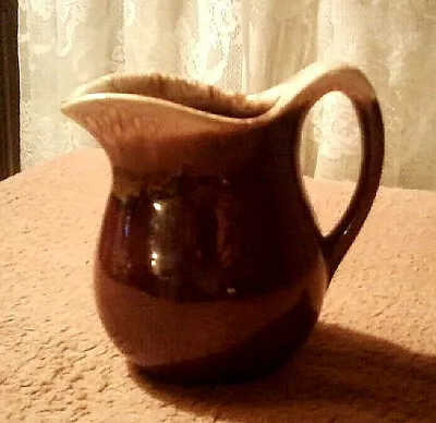 Vintage 4 3/4  McCOY Brown Drip 10 Oz Creamer - Cream Pitcher • $5