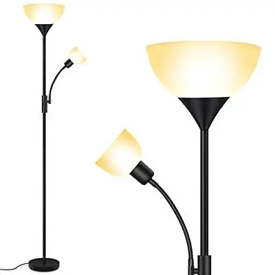 Floor Lamp Standing Lamp 9w Led Torchiere Floor Lamp With 4w Adjustable Reading  • $50.63
