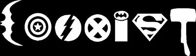 Superhero Coexist Die Cut Vinyl Car Truck Window Decal  Sticker US Seller • $9.79