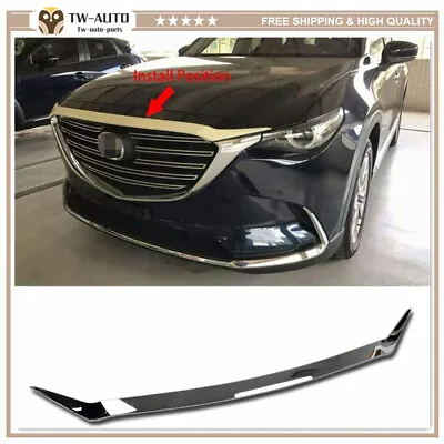 Fits For Mazda CX-9 CX9 2017-2021 Chrome Front Hood Grill Cover Bonnet Trim • $151.05