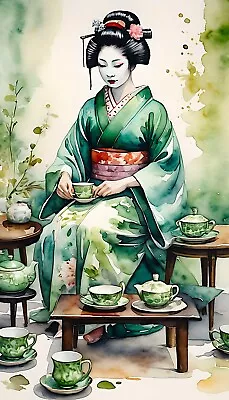 Japanese Geisha Woman Canvas Picture Print Wall Art • £69.95