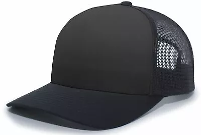 Pacific Headwear 5-Panel Trucker Mid-Profile Pro-Model Curved Snapback Cap 105C • $12.97