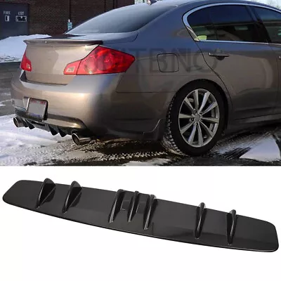 For Infiniti G35 G37 Sedan Rear Diffuser 7 Fins Bumper Lip Splitter Spoiler • $45.35