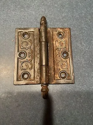 Antique - Vintage Ornate Cast Iron Door Hinge • $12