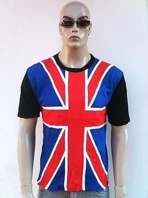 Union Jack London Punk Rocker T-Shirt L-XL Scooter Mod • £17.75