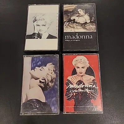 (4) Madonna Cassette Tape Lot - Like A Virgin True Blue You Can Dance Madonna • $13.33