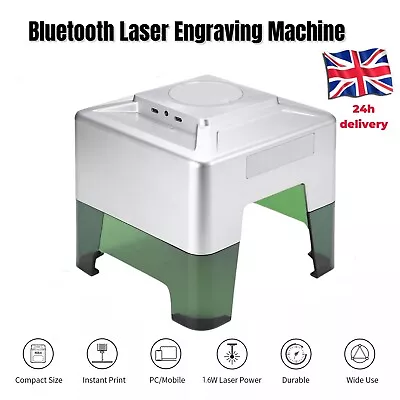 1.6W Smart Laser Engraver Machine Wireless BT Marking Machine Phone App Control • £149.99