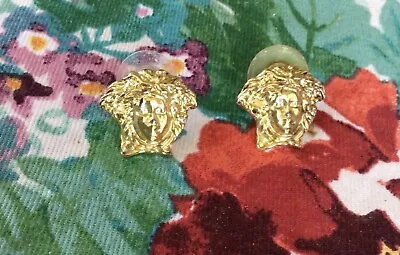 Medusa Head Goldtone Earrings • $29.99