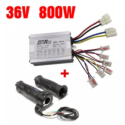 36V 800W Electric Motor Brush Controller Box + Throttle Grip For Go Karts ATV US • $41.99