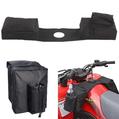 Black Motorcycle Tank Bag Front Saddle Pouch Storage Accessories Fuel Cap Holder • $23.92