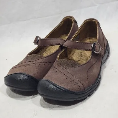 Keen Snapper Sterling Mary Jane Casual Hiking Flats Brown Leather Women’s 6.5 • $17.99