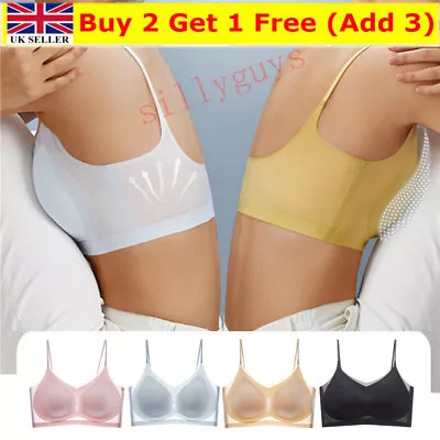 Women Ultra-thin Comfy Seamless Bra 3D Soft Bralette Mesh Full Wrap.Underwear UK • £3.99