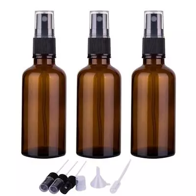 2oz Amber Glass Spray Bottles For Essential Oils Small Empty Bottle Fine Mist • $13.97