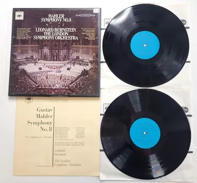 Mahler Symphony No 8 Bernstein London SO 2 LP Record Box Set CBS 72491-92 EX/VG+ • $26.99