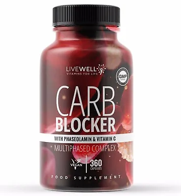 Carb Blocker Capsules Phaseolamin | Weight Loss Slimming Diet Carbs Starch  • £9.99