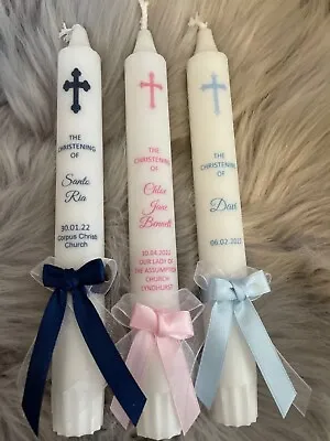 £7.20 • Buy Christening / Baptism Personalised Tapered Candle  Favour Gift 