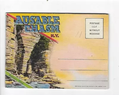 Vintage-postcard Folder-mini-ausable Chasm New York • $2.25