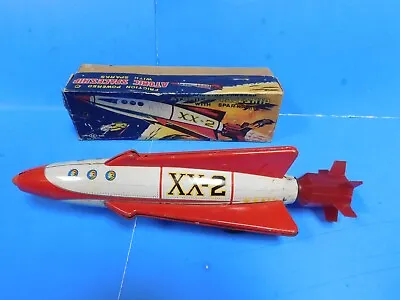 Vintage TN Nomura XX-2 Atomic Spaceship Japan Tin Rocket With Box  *ST • $325