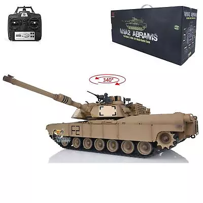 Heng Long 1/16 7.0 BB Shooting Infrared Smoking M1A2 Abrams 2.4G RC Tank 3918 • $154.38