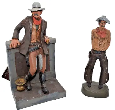 Two Michael Garman Cowboy Figure Statues Signed #415S '85 Maverick & '71 Cowboy • $75