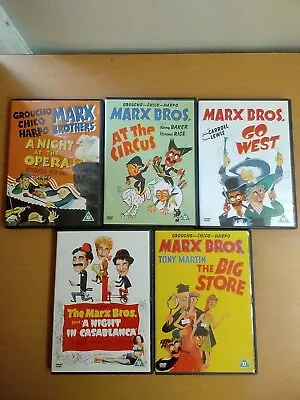 5 X Marx Brothers DVDs Go West The Big Store The Circus At The Opera EXC • £18