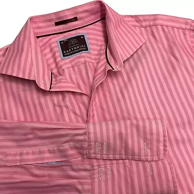 M&S SARTORIAL SHIRT Twofold 18.” Perfectdouble Cuffs27” Across • £12.98