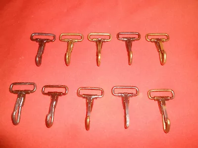 U.S.ARMY : - WWII  10 HOOKS  From Brass  For COMBAT  SUSPENDERS  MILITARIA - • $24.99