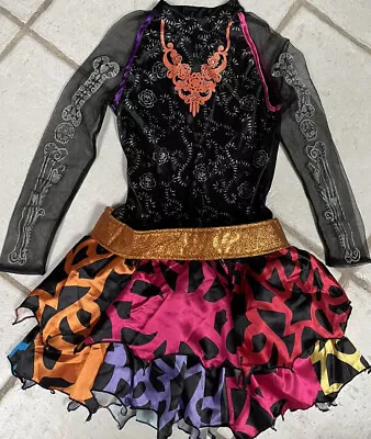 Girls Skelita Calaveras Halloween Costume Monster High Size 8-10 Dress And Belt • $17.99