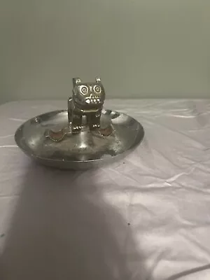 Vintage Mack Truck Bulldog Chrome 7  Cigar Ashtray Truck Hood Ornament U.S.A. • $51.99