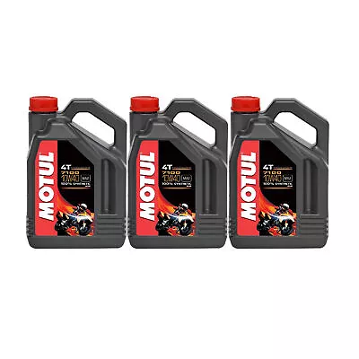 Motul 7100 12L 4T 10W40 100% Synthetic 4-Stroke Ester Engine Motor Oil 3 X 4L • $149.96