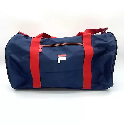FILA Trainer Duffle Bag Gym Bag Blue Red White Logo • $21.99