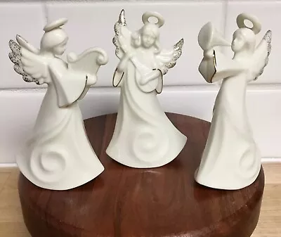 MIKASA Miniature Angel Figurines Holiday Magic 3Pc Set Playing Music Orig Box • $19.95