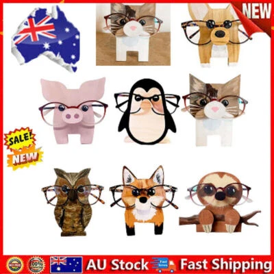 $16.95 • Buy Animal Glasses Display Eyeglasses Holder Sunglasses Wooden Stand Display Rack AU