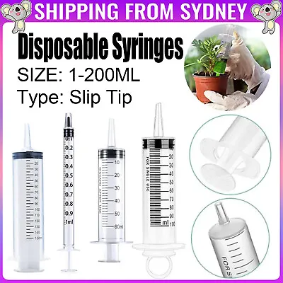 2/10PCS Disposable Syringes Slip Tip 1/5/10/20/60/100ml Hydroponics Nutrient AU • $15.75