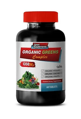 Superfood Supplement - ORGANIC GREENS COMPLEX 1350MG - Cleanse And Detox 1B • $18.70