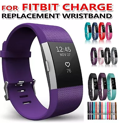 For Fitbit Charge 2 Bands Replacement Silicone Wristband Watch Strap Sports Band • $8.49